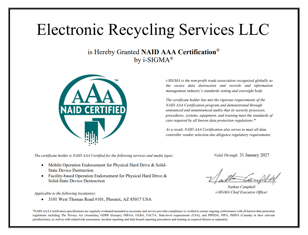 naid aaa cert